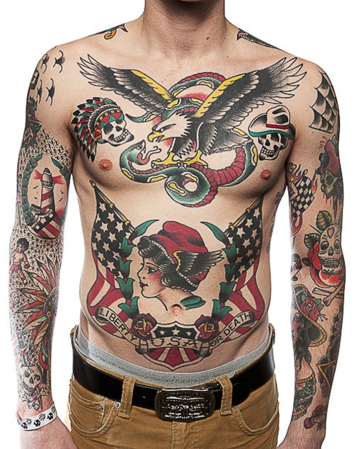 Тату на груди для мужчин и женщин, фото татуировок